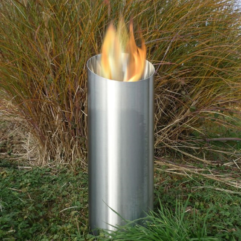 Feuersäule Ø 200mm 1-flammig aus Edelstahl 
