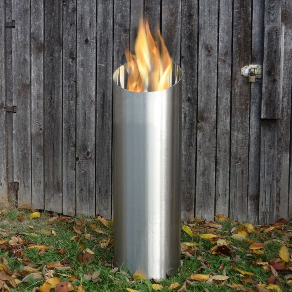 Feuersäule Ø 300mm 3-flammig aus Edelstahl 
