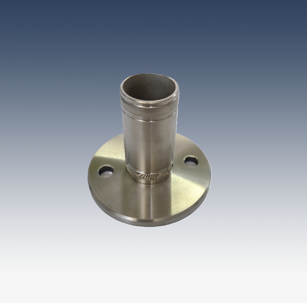Platte Ø100mm Boden- und Wandanker für Rundrohr 42,4x2mm 1.4301